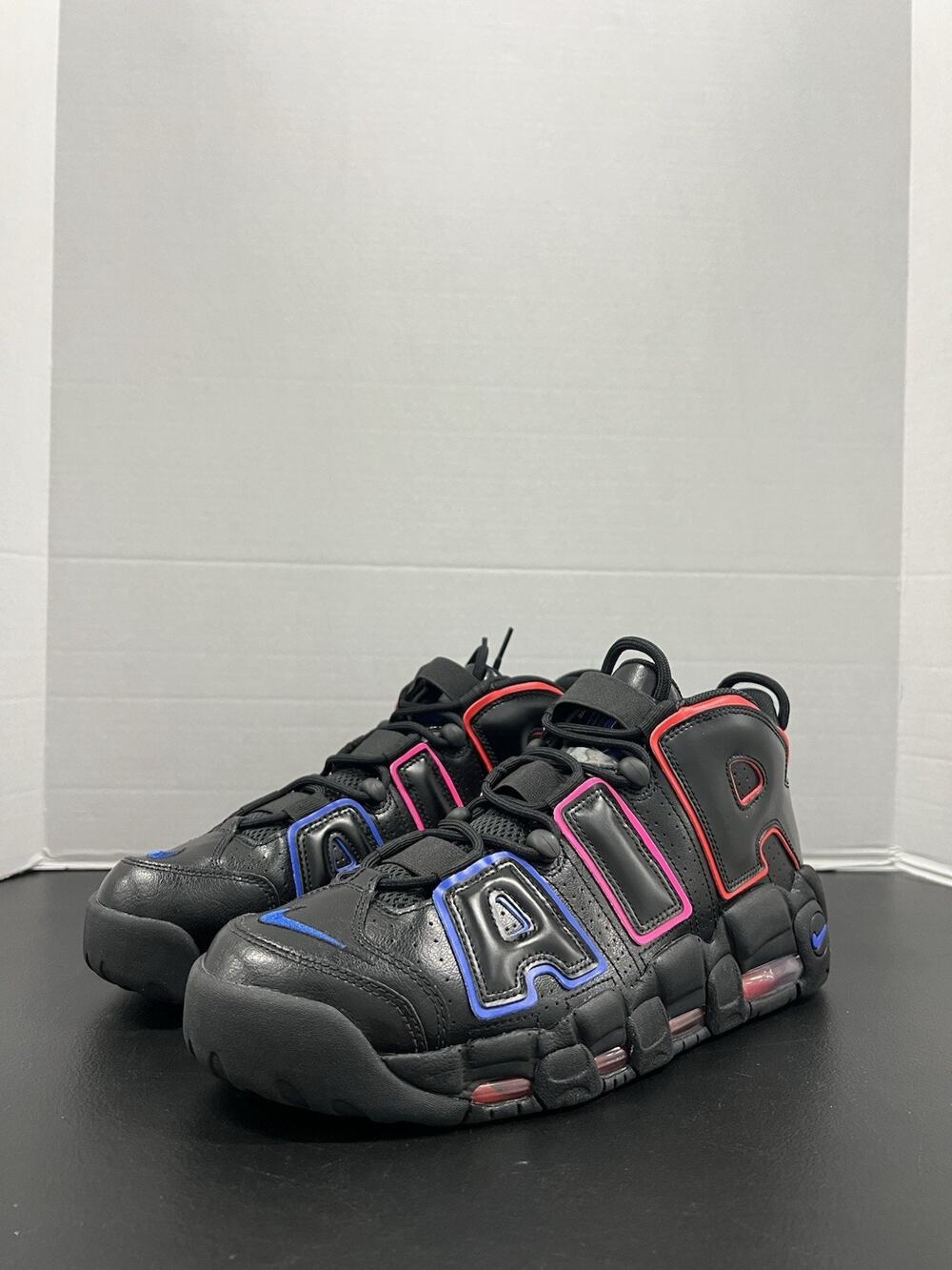 Nike Air More Uptempo Electric FD0729 001 Size 10.5 Black Blue Red Pink Pippen
